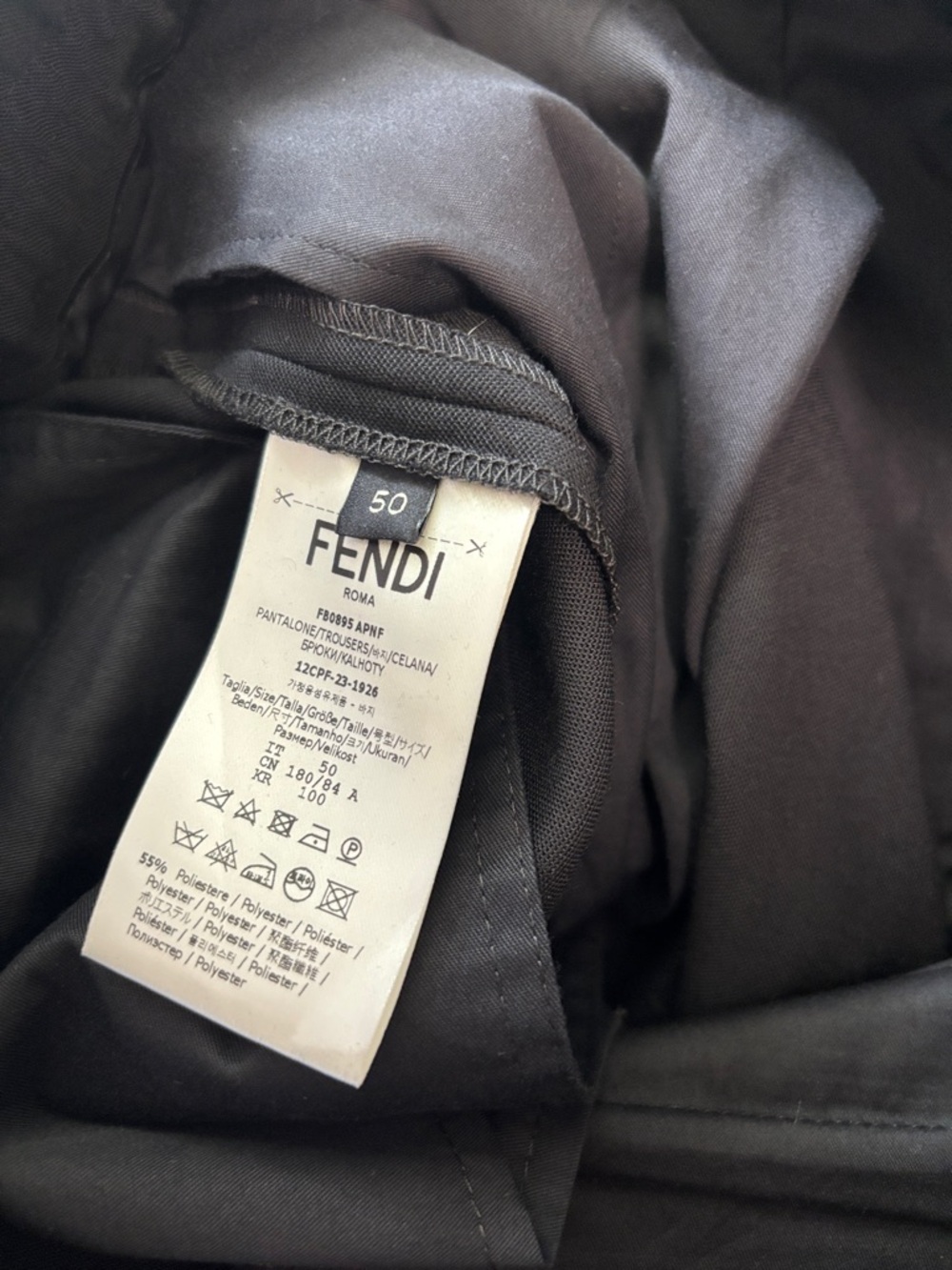 Fendi Black dress pants silver fendi hardware - Picture 4 of 6